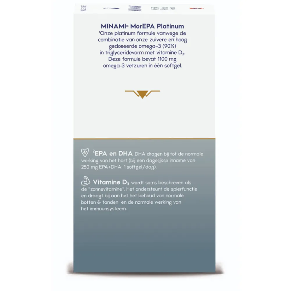 MorEPA Platinum + Vitamine D3 60 softgels^Minami Sale