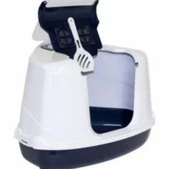 Kattenbakken & Toebehoren<Moderna Hoek Kattenbak Flip Donkerblauw - Wit