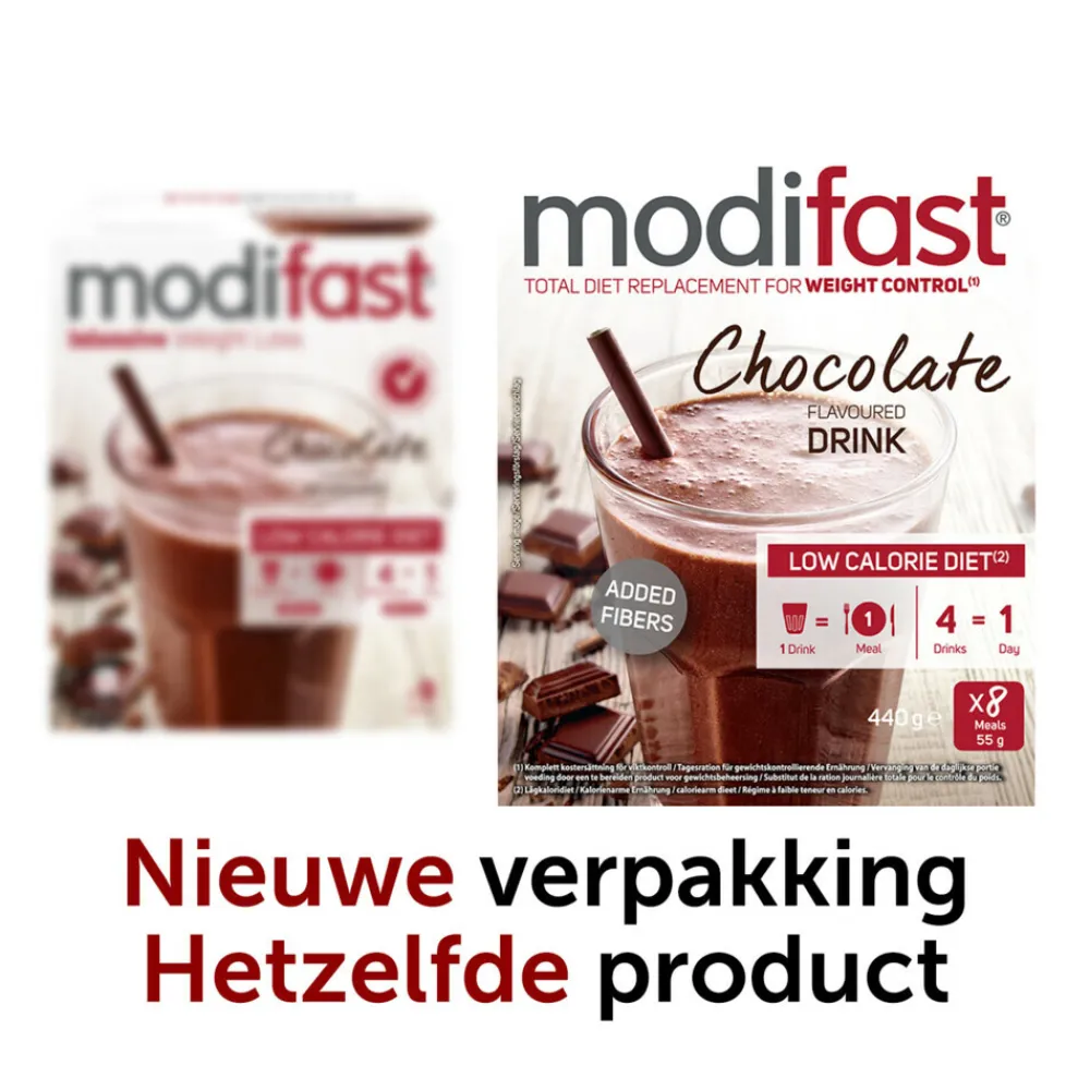 Dranken<Modifast Intensive Milkshake Chocolade 8 x 55 gr