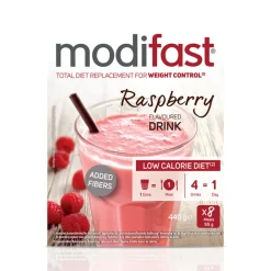 Dranken<Modifast Intensive Milkshake Raspberry 8 x 55 gr