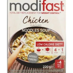 Soepen & Sauzen|Maaltijdvervangers<Modifast Intensive Noodles Soep Chicken 220 gr