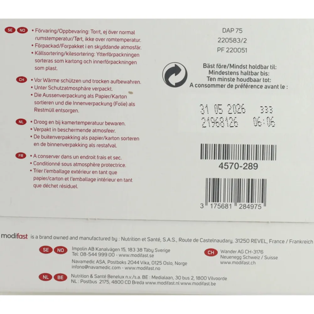 Ontbijtgranen|Maaltijdvervangers<Modifast Intensive Porridge 480 gr