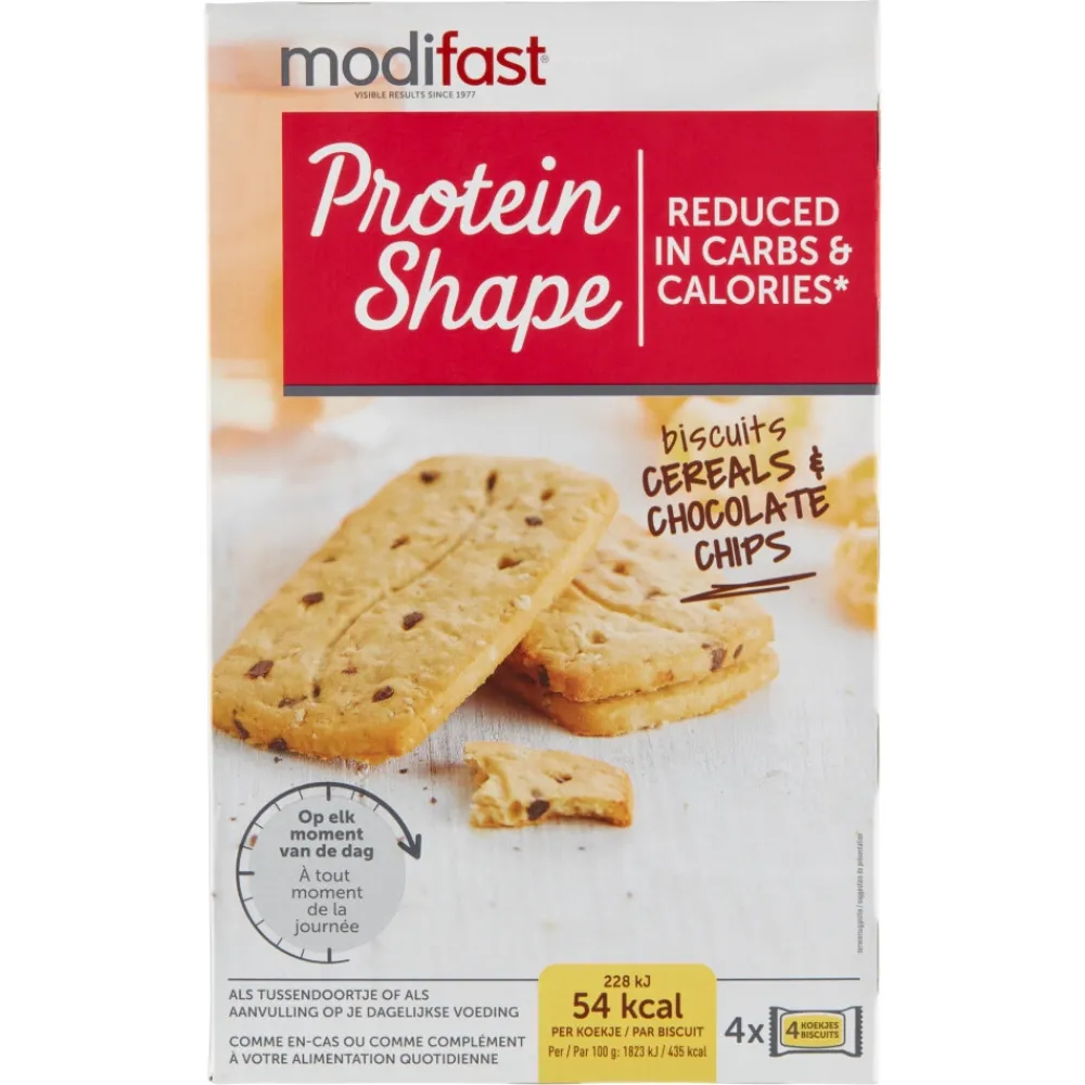 Hot Protein Shape Koekjes Graan-Chocolade 4 x 50 gr Snacks & Tussendoortjes