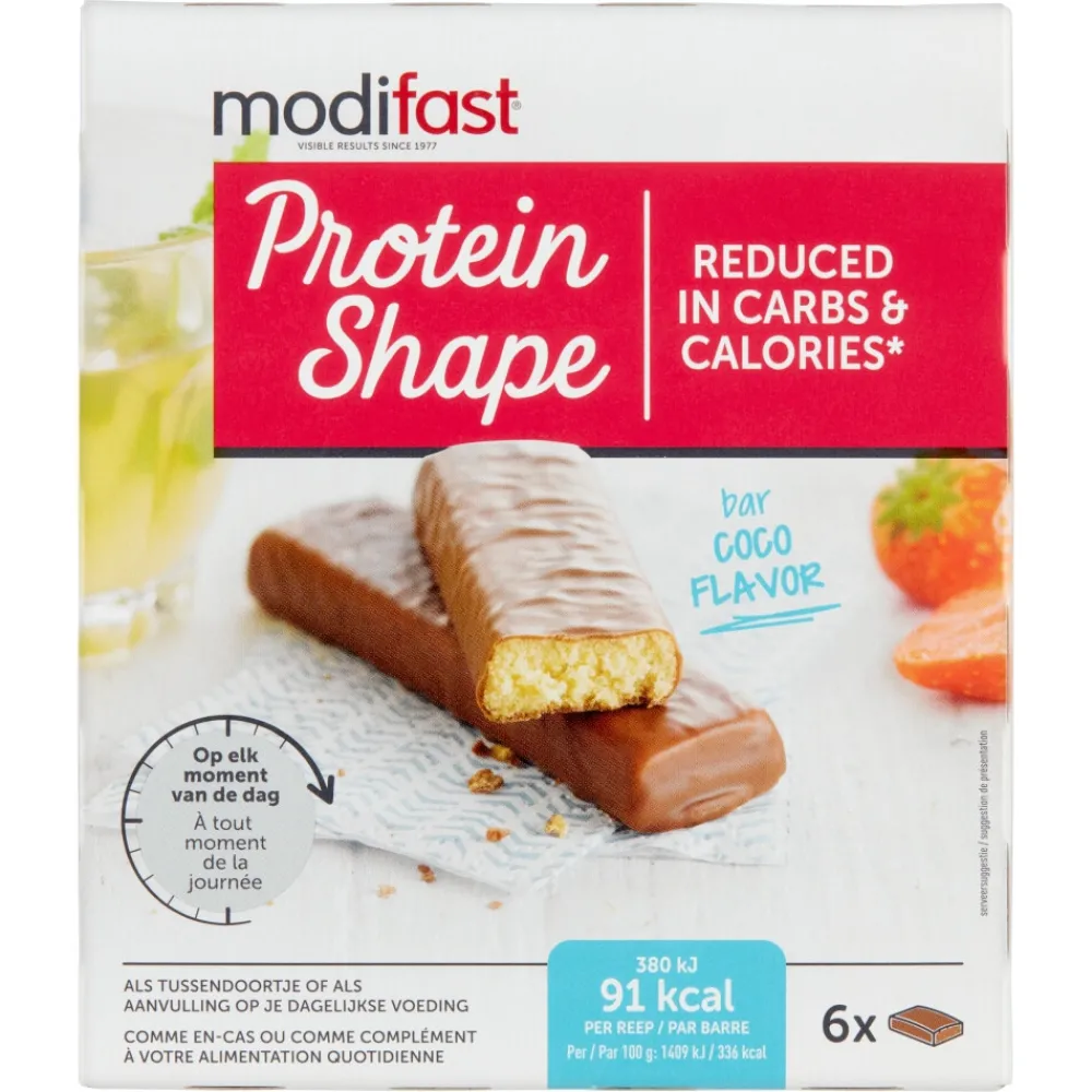 Snacks & Tussendoortjes<Modifast Protein Shape Reep Chocolade-Kokos 6 x 27 gr