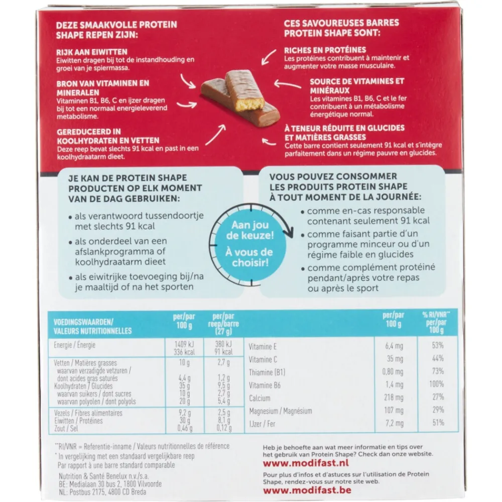 Snacks & Tussendoortjes<Modifast Protein Shape Reep Chocolade-Kokos 6 x 27 gr