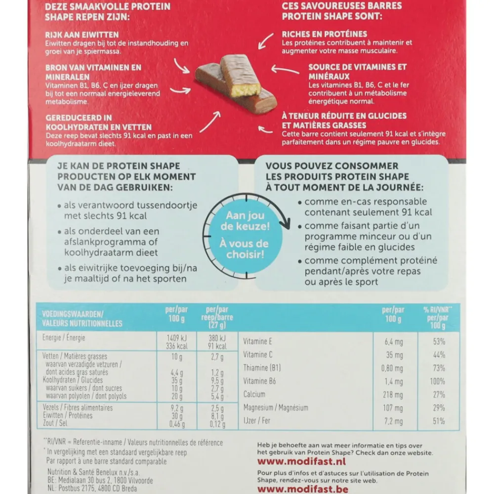 Snacks & Tussendoortjes<Modifast Protein Shape Reep Chocolade-Kokos 6 x 27 gr