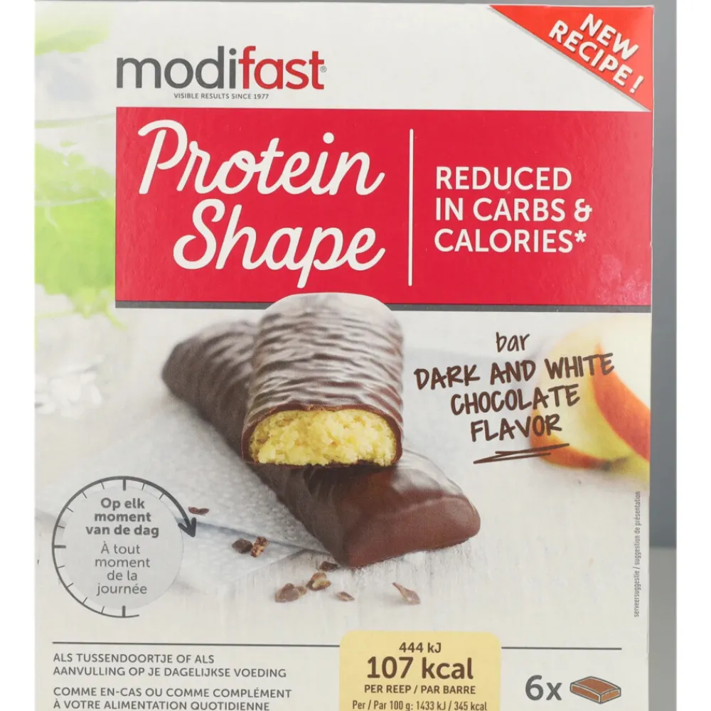 Snacks & Tussendoortjes<Modifast Protein Shape Reep Pure & Witte Chocolade 6 x 31 gr