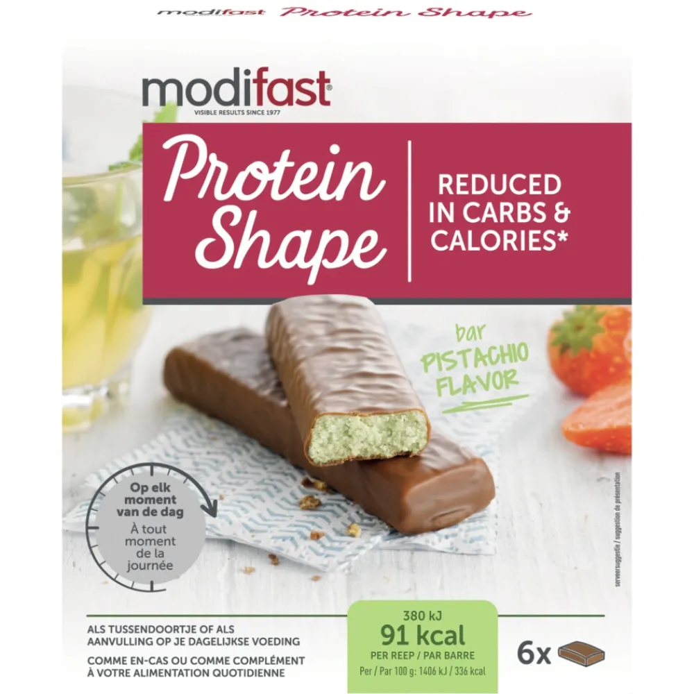 Snacks & Tussendoortjes<Modifast Protein Shape Reep Chocolade-Pistache 6 x 27 gr