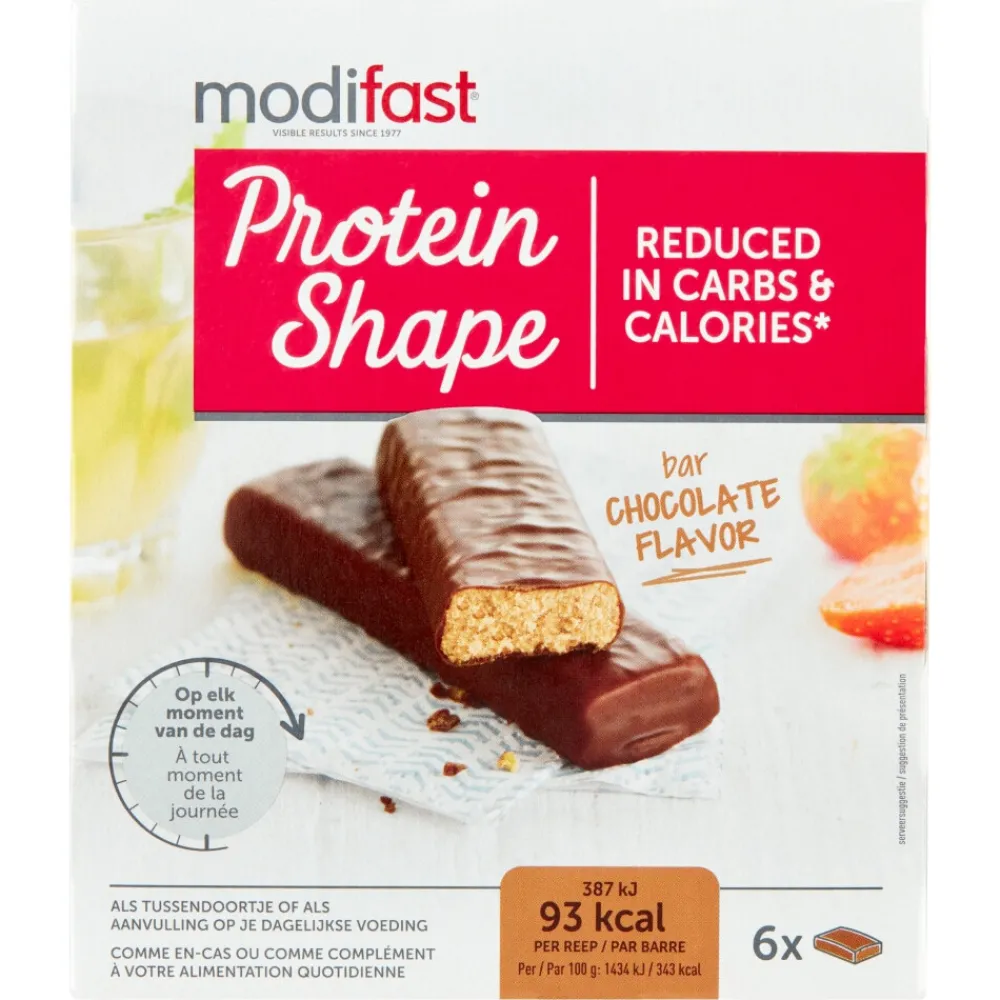 Snacks & Tussendoortjes<Modifast Protein Shape Reep Chocolade 6 x 27 gr