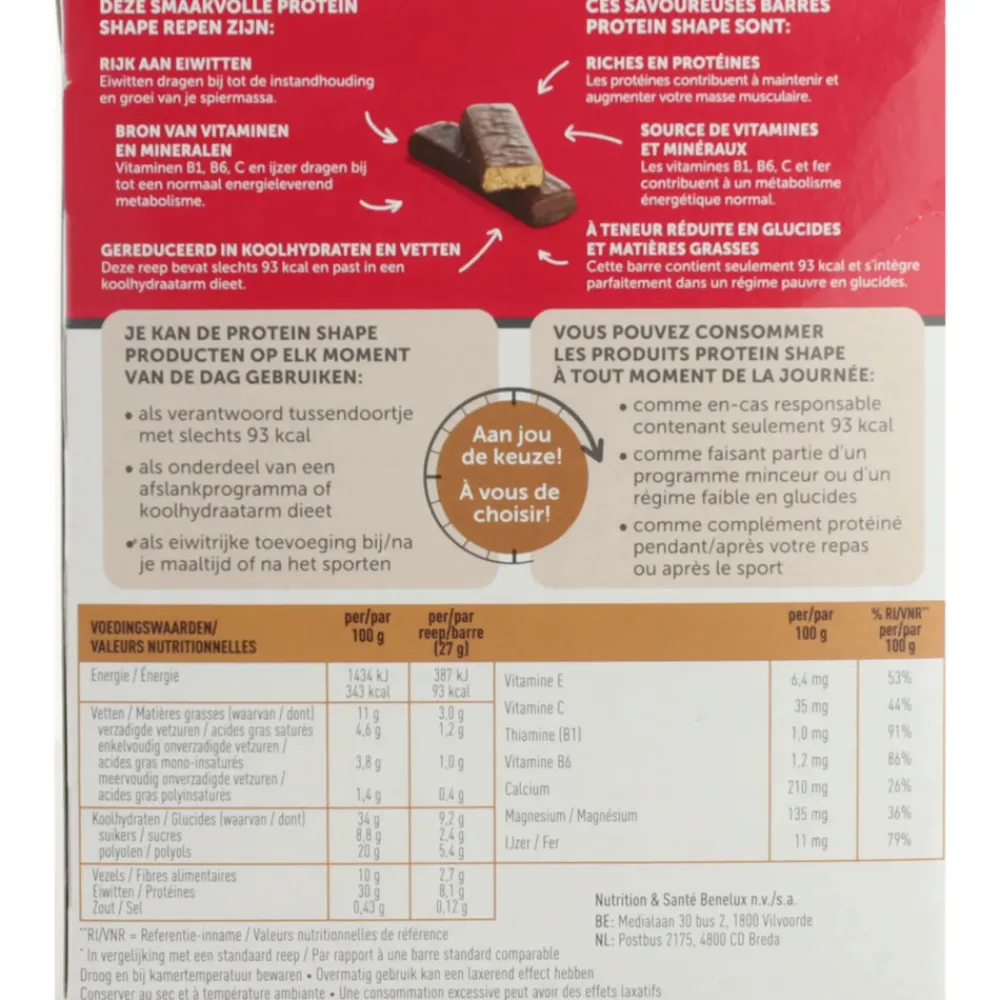 Snacks & Tussendoortjes<Modifast Protein Shape Reep Chocolade 6 x 27 gr