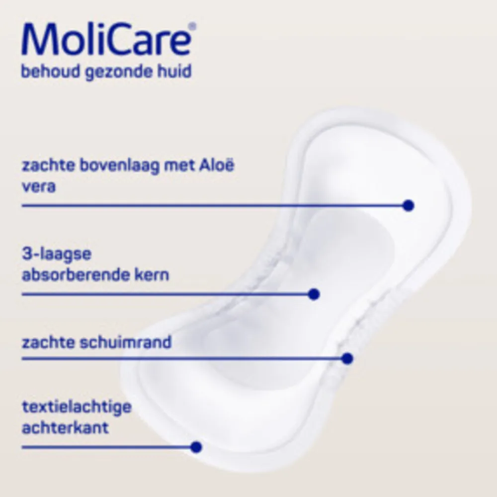 Incontinentie<Molicare Premium Lady Pad 2 Druppels 331 ml Absorptie 14 stuks