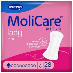 New Premium Lady Pad 0,5 Druppels 70 ml Absorptie 28 stuks Incontinentie