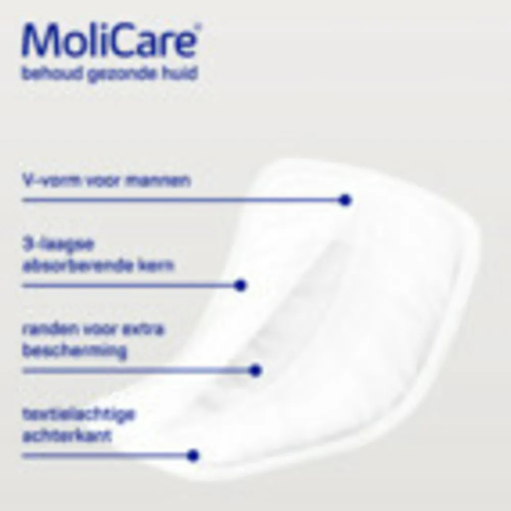 Incontinentie<Molicare Premium Men Pad 5 Druppels 852 ml Absorptie 14 stuks