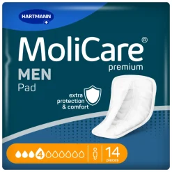 Premium Men Pad 4 Druppels 546 ml Absorptie 14 stuks^Molicare Clearance