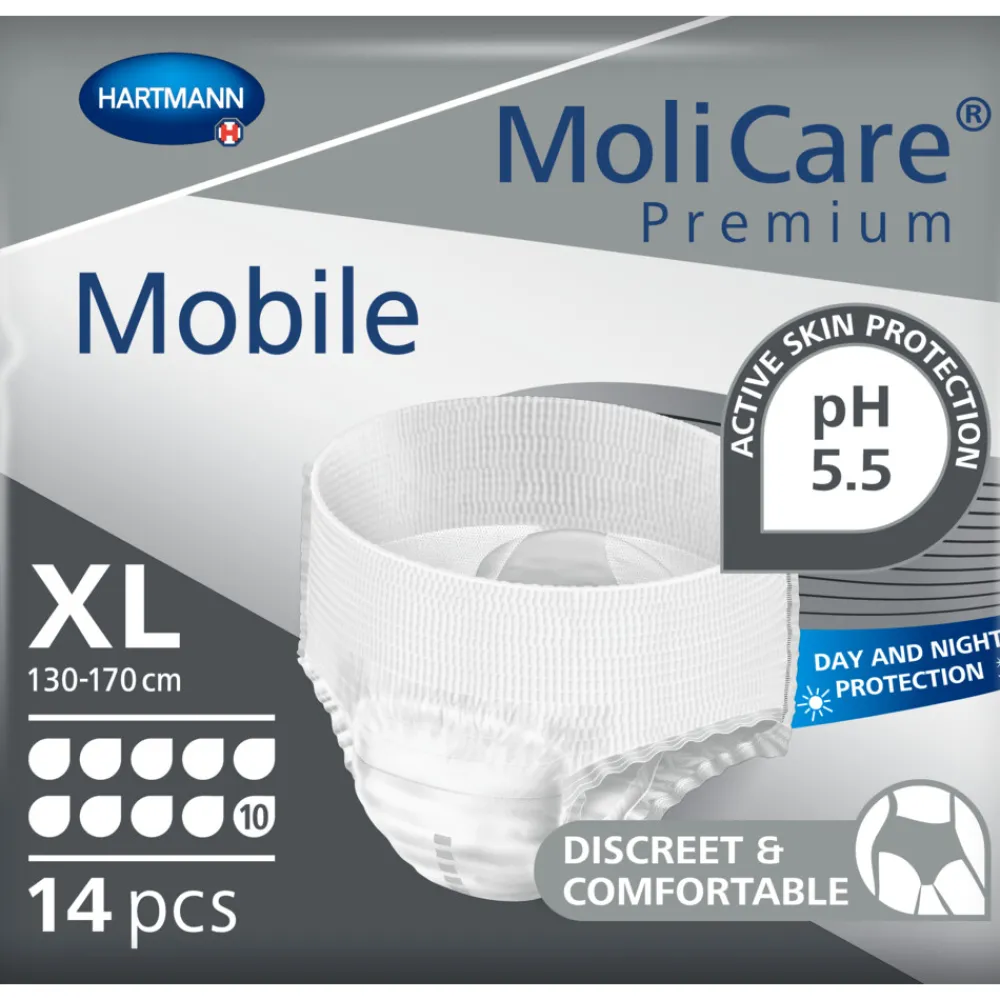 Premium Mobile 10 Druppels XL 2757 ml Absorptie 14 stuks^Molicare Best