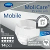 Premium Mobile 10 Druppels Large 2613 ml Absorptie 14 stuks^Molicare Hot