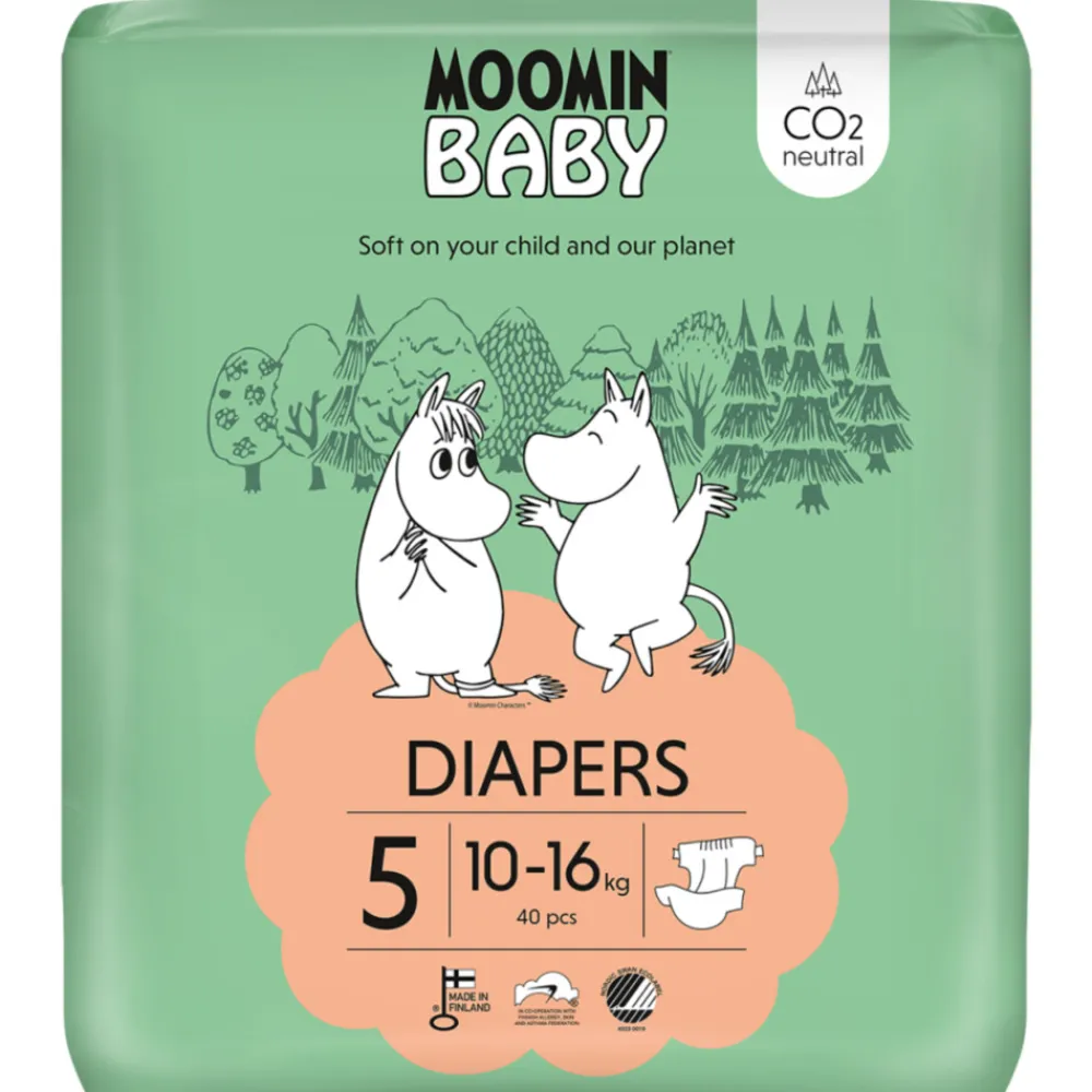 Luiers<Moomin Ecologische Luiers Maat 5 Maxi Plus 40 stuks