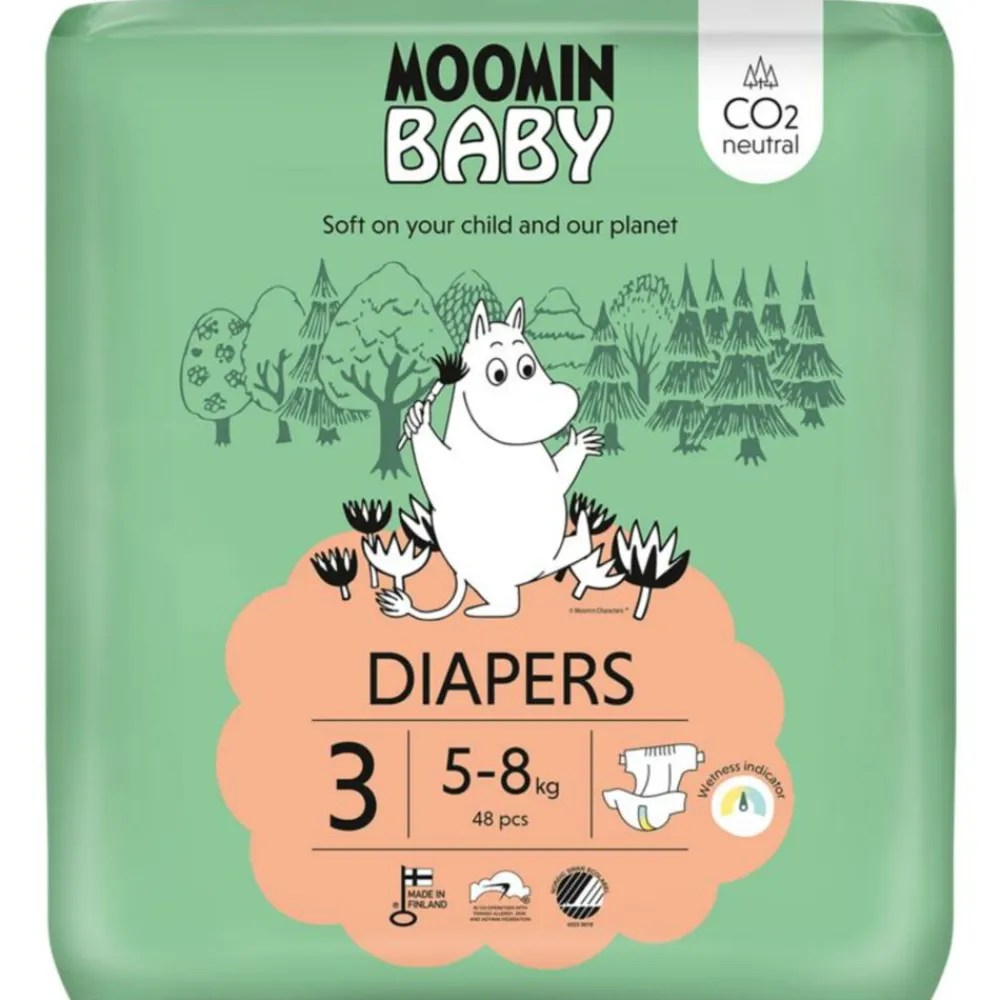 Luiers<Moomin Ecologische Luiers Maat 3 Midi 48 stuks