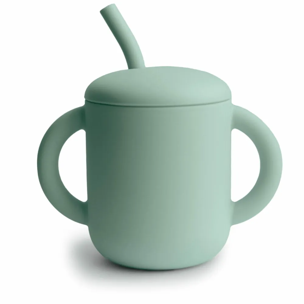 Drinkbeker met Rietje Cambridge Blue^Mushie New