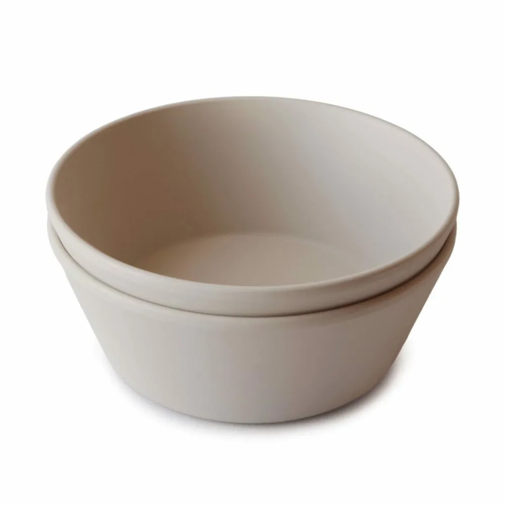 Servies & Drinkbekers<Mushie Kommen Set Vanilla 2 stuks