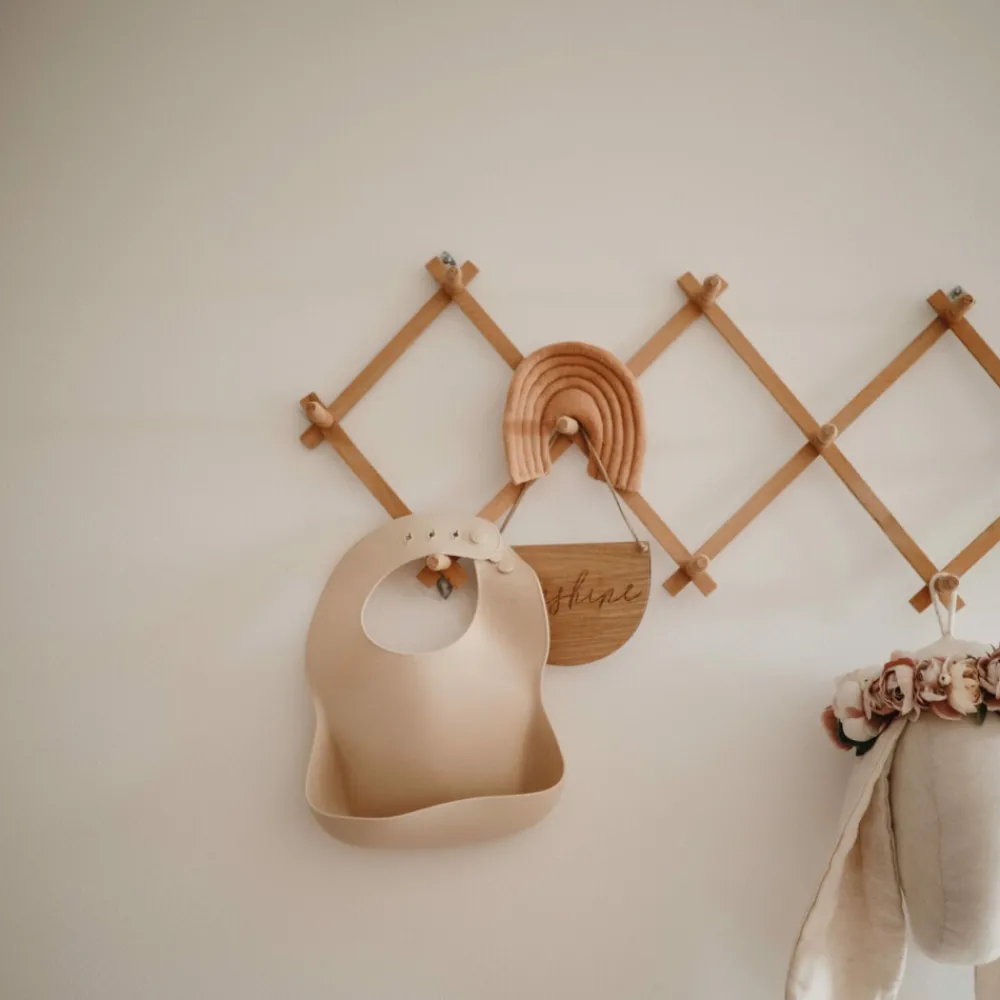 Accessoires<Mushie Slabbetje met Opvangbakje Shifting Sand