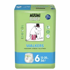 Luiers<Muumi baby Ecologische Luierbroekjes Maat 6 12-20kg 36 stuks
