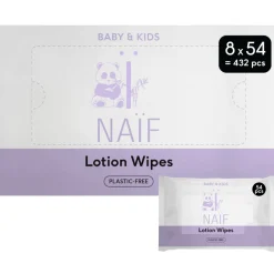 Babydoekjes<Naif Baby & Kids Lotion Billendoekjes Plasticvrij 8x54 = 432 stuks