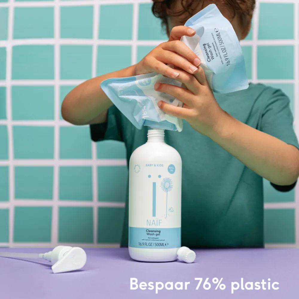 Baby & Kids Verzorgende Badschuim Navulverpakking 500 ml^Naif