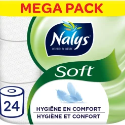 Toiletpapier|Toiletartikelen<Nalys Soft Hybride Toiletpapier in 80% Recycled Folie 2-laags 24 stuks