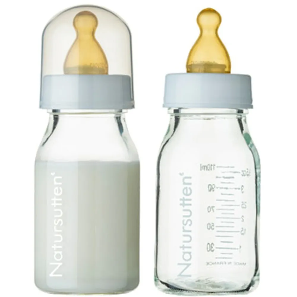 Flessen & Spenen<Natursutten Glazen Drinkflessen 110 ml 2 stuks