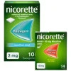 patches 10mg + kauwgom mint 2mg 105 stuks Pakket^Nicorette Outlet