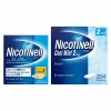 Combinatie therapie: Pleister 21 mg 14 st + Kauwgom Cool Mint 2 mg 204 st Pakket^Nicotinell Sale