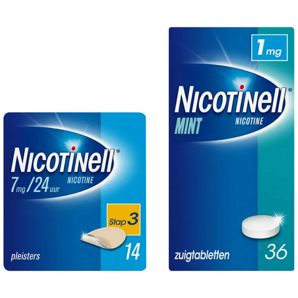 Discount Pleisters Stap 3 en Zuigtabletten 1mg Pakket Stoppen Met Roken