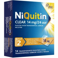 Discount Clear Pleisters 14mg Stap 2 14 stuks Stoppen Met Roken