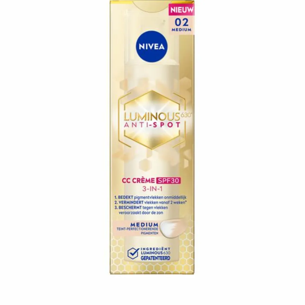Luminous630 CC Cream SPF 30 Medium 40 ml^NIVEA Clearance
