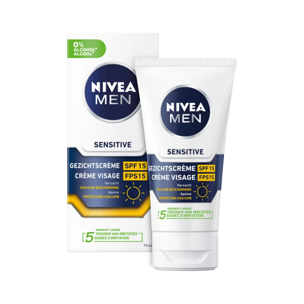 Moisturizer Sensitive SPF 15 75 ml^NIVEA Men Outlet