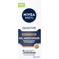Dag- & Nachtcrème<NIVEA Men Sensitive Skin & Stubble Moisturizer Gezichtsgel 50 ml