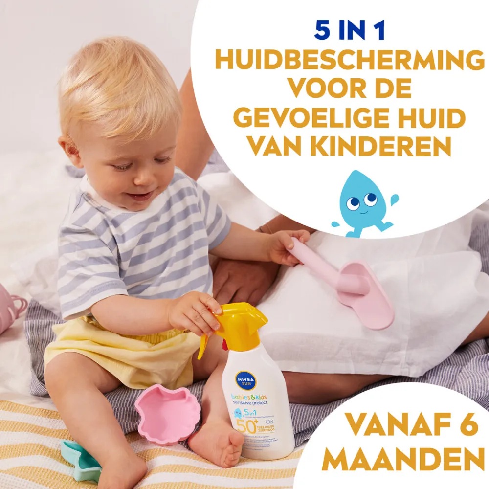 Babies & Kids Sensitive Protect Zonnespray SPF 50+ 270 ml^NIVEA Sun Hot