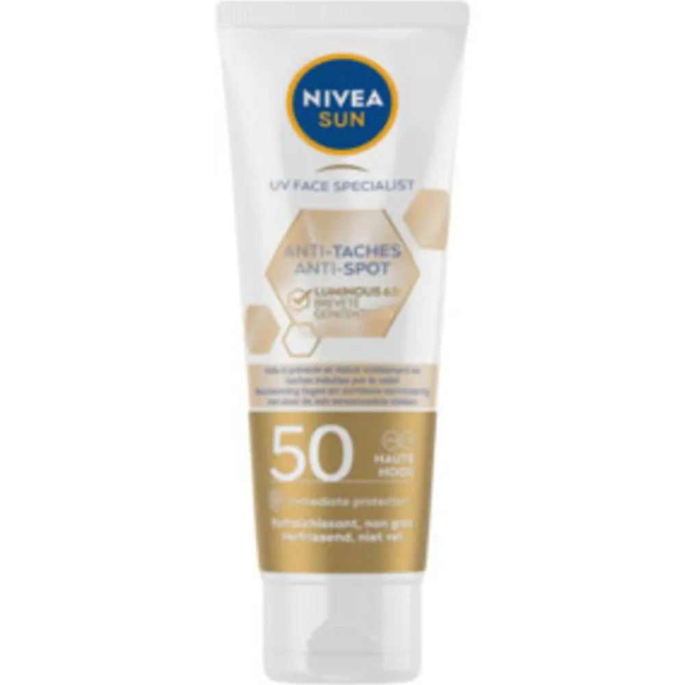 Zonbescherming<NIVEA Sun Luminous Zonnecrème Gezicht SPF 50 40 ml