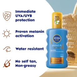 Zonbescherming<NIVEA Sun Protect & Bronze Zonnespray SPF 50 200 ml