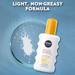 Zonbescherming<NIVEA Sun Sensitive Anti-Allergie Zonnemelk Spray SPF 50 200 ml