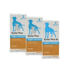 New Exitel Plus Ontworming Tabletten Hond 35 - 50 kg 2 tabletten Vlo, Teek & Worm
