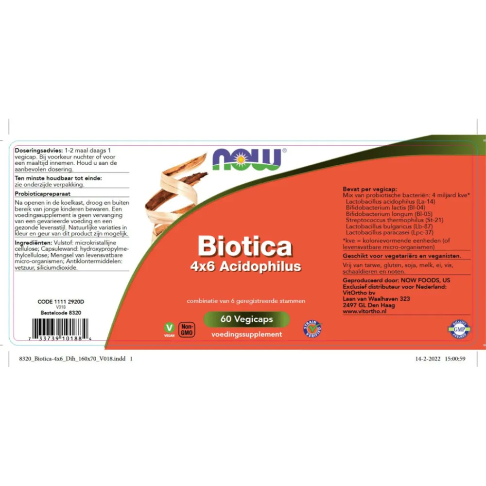Sale Biotica 4X6 Acidophilus 60 capsules Speciale Bestanddelen