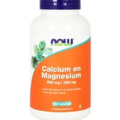 Mineralen<NOW Calcium 500mg & Magnesium 250 mg 250 tabletten