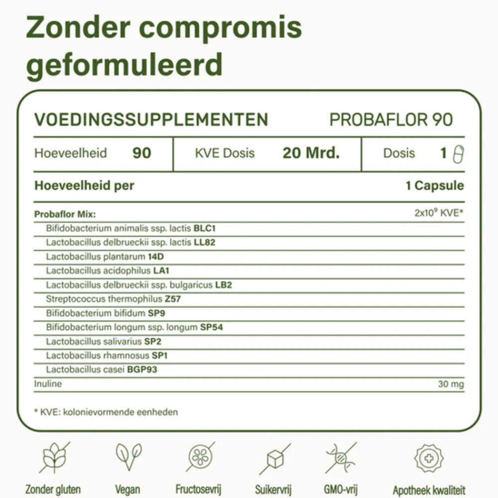Outlet Probaflor Probiotica 90 stuks Speciale Bestanddelen