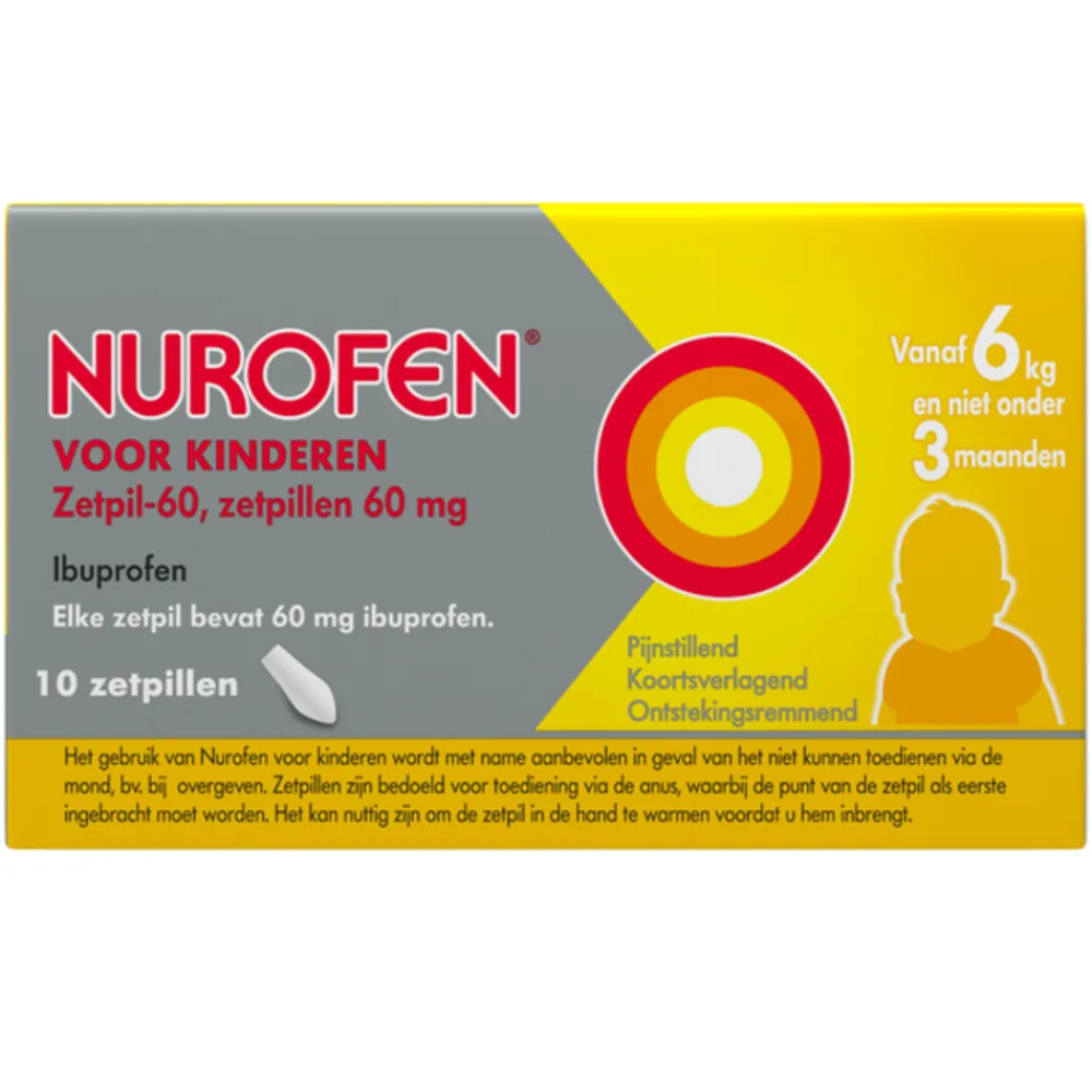 Zetpil voor Kinderen 60 mg 10 stuks^Nurofen Outlet