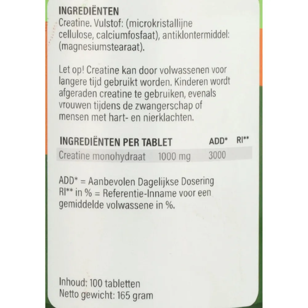 Sportvoeding & Drank<Nutriforce Creatine 1000 mg 100 stuks