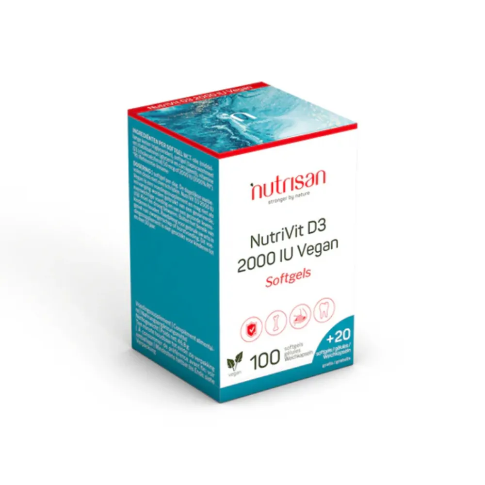Vitaminen<Nutrisan Nutrivit D3 2000 IU Vegan 120 softgels