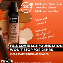 Foundation<NYXr NYX Can't Stop Won't Stop Foundation Cappuccino 30 ml