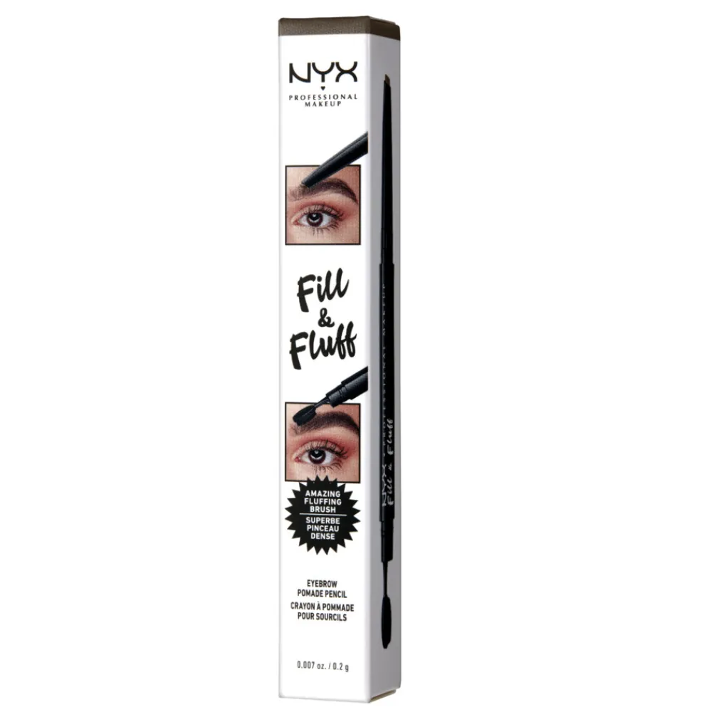 NYX Fill & Fluff Wenkbrauw Pomade Potlood Ash Brown 0.2 gr^NYXr
